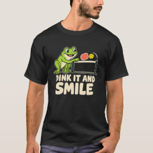 Frog Pickleball Dink Shot Funny Court Humour T-Shirt