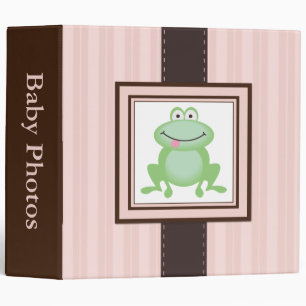 Frog Pink Baby Photos Custom Binder