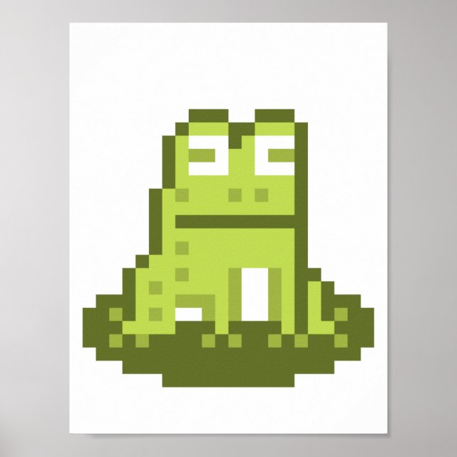 Frog Pixel Art Poster (Front)