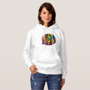 Frog Playing Guitar - Cottagecore Aesthetic Style Hoodie