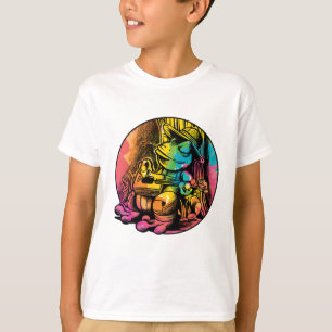 Frog Playing Guitar - Cottagecore Aesthetic Style T-Shirt