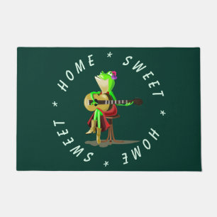 Frog Playing Guitar - Home Sweet Home - Your Colou Doormat