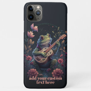 Frog Playing Guitar Wildflower Cottagecore Custom iPhone 11 Pro Max Case