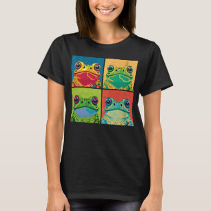 Frog Pop Illustration Colourful Animal Women Men   T-Shirt