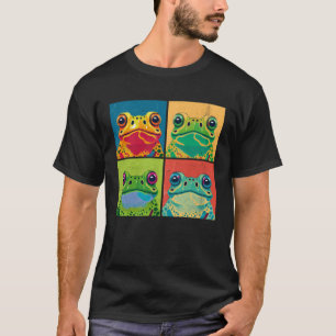 Frog Pop Illustration Colourful Animal Women Men   T-Shirt