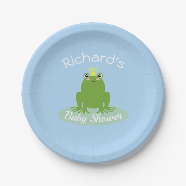 Frog Price Boys Paper Plate (Front)