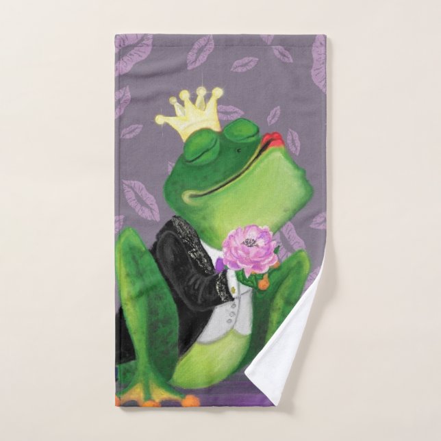 Frog Prince Bath Towesl Funny Towel Set (Hand Towel)