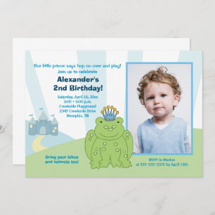 Frog Prince Boys Anniversaire Invitation Modèle