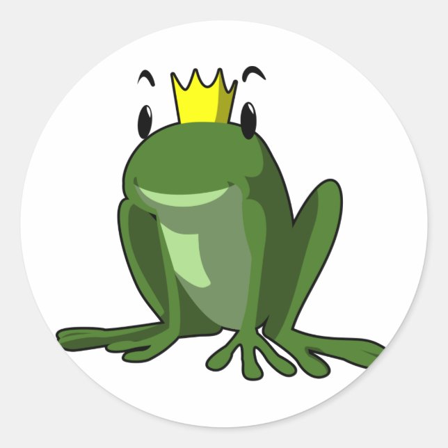 Frog Prince Classic Round Sticker (Front)