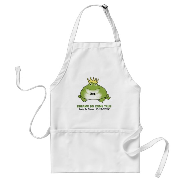Frog Prince - Cute Toad with Customizable Text Standard Apron (Front)