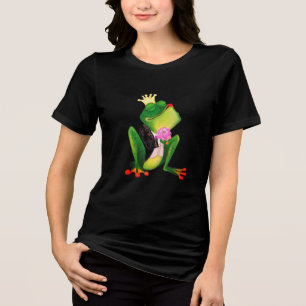 Frog Prince Funny T-Shirt Tri-Blend Shirt