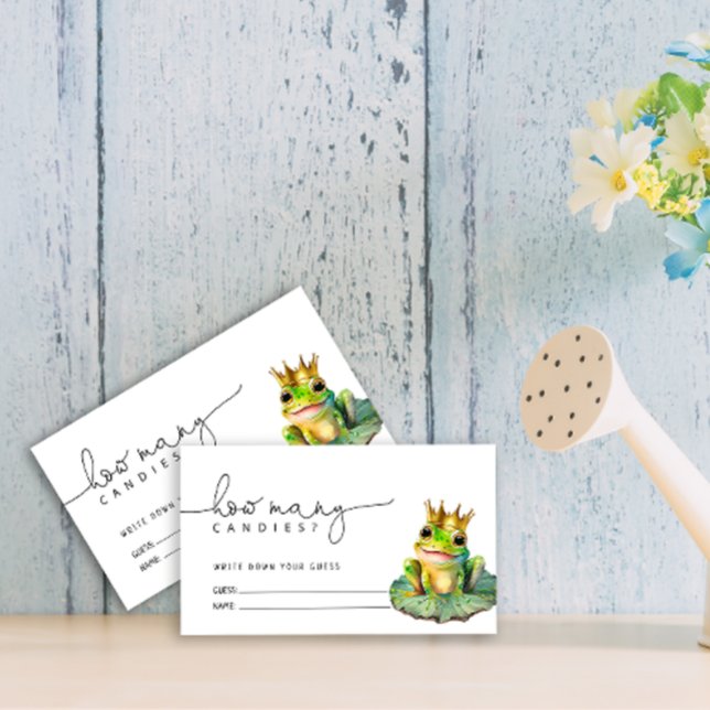 Frog Prince Guess How Many Candies Enclosure Card (Creator Uploaded)