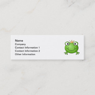 Frog Prince. Happy Frog. Mini Business Card