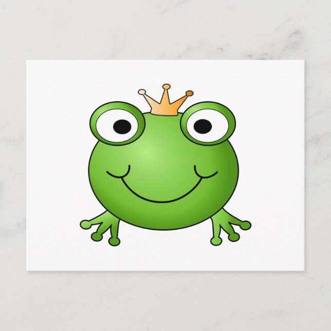 Frog Prince. Happy Frog. Postcard (Front)