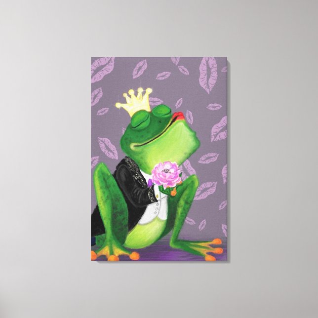 Frog Prince - Kissy Canvas Print (Front)