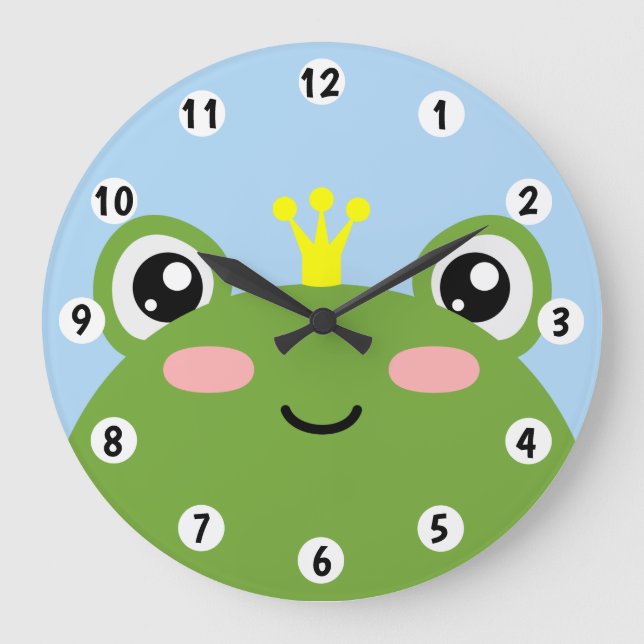 Frog Prince Large Clock (Front)