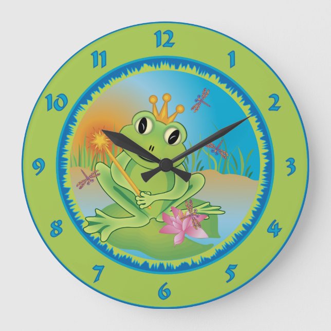 Frog Prince Large Clock (Front)