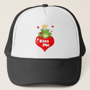 Frog Prince On A Red Heart Trucker Hat