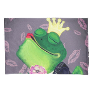 Frog Prince Pillow Case Kiss - Funny