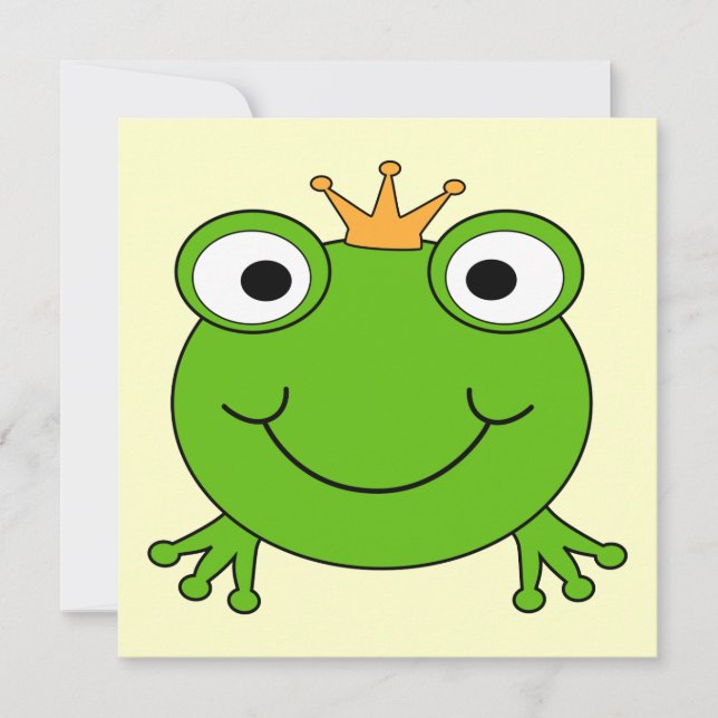 Frog Prince. Smiling Frog with a Crown. (Front)