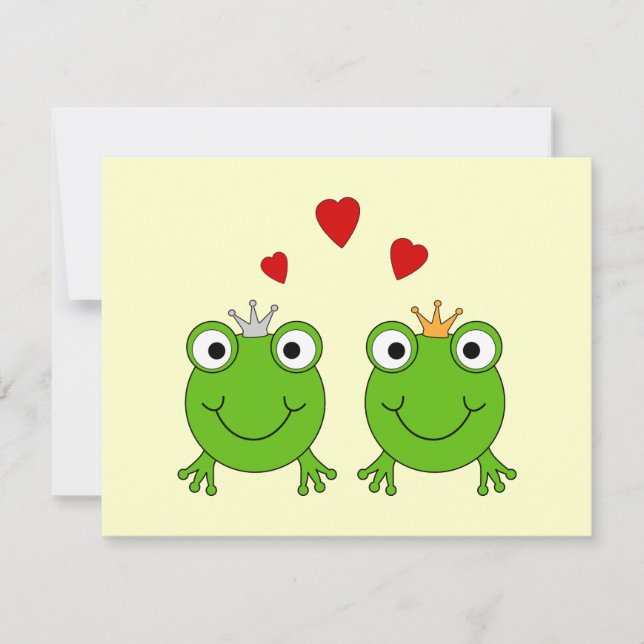 Frog Princess and Frog Prince, with hearts. (Front)