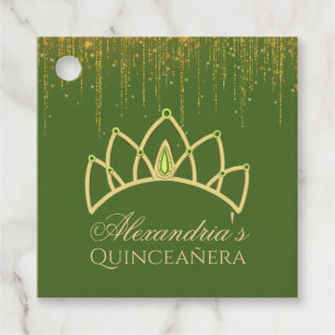 Frog Princess Quinceanera Birthday Favour Tag