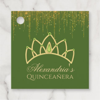 Frog Princess Quinceanera Birthday Favour Tag