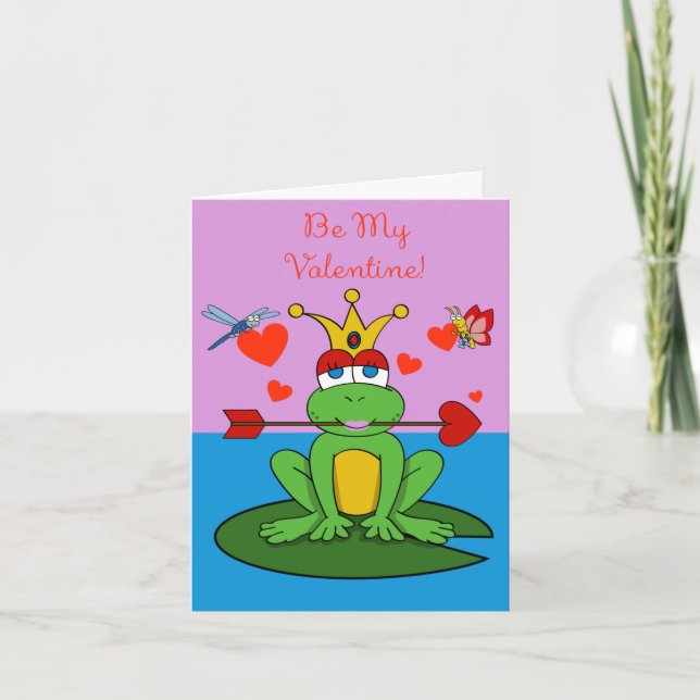 Frog Princess Valentines' Day card (Front)