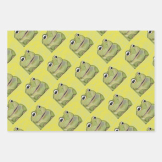Frog print wrapping paper