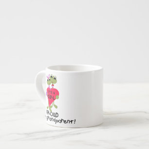 Frog Proud Grandparent of Girl Gifts Espresso Cup