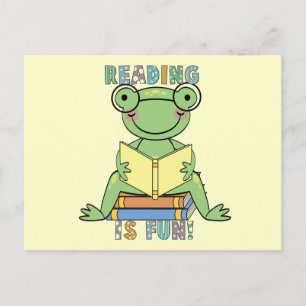 Frog Reading is Fun T-shirts and Gifts Postcard