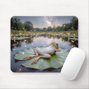 Frog Reclining on a Lily Pad Mouse Pad