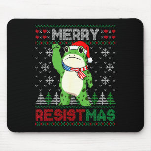 Frog Retro Merry Resistmas Funny Litical Ugly Chri Mouse Pad