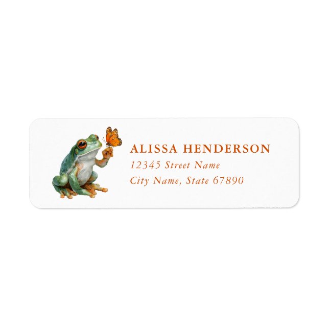Frog Return Address Labels (Front)