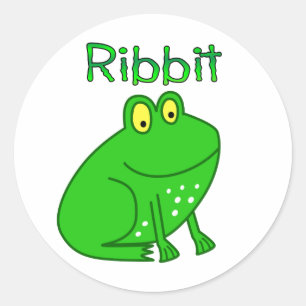 Frog Ribbit Classic Round Sticker