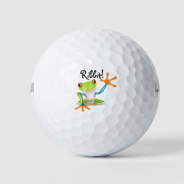 Frog! Ribbit! - GOLF BALLS-Customize Your Own Golf Balls (Front)