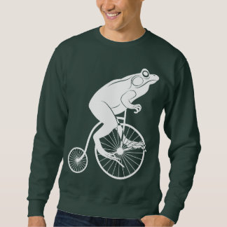 Frog Rider on Penny Farthing Bike Sweatshirt