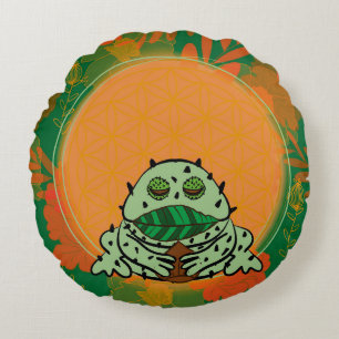frog round pillow