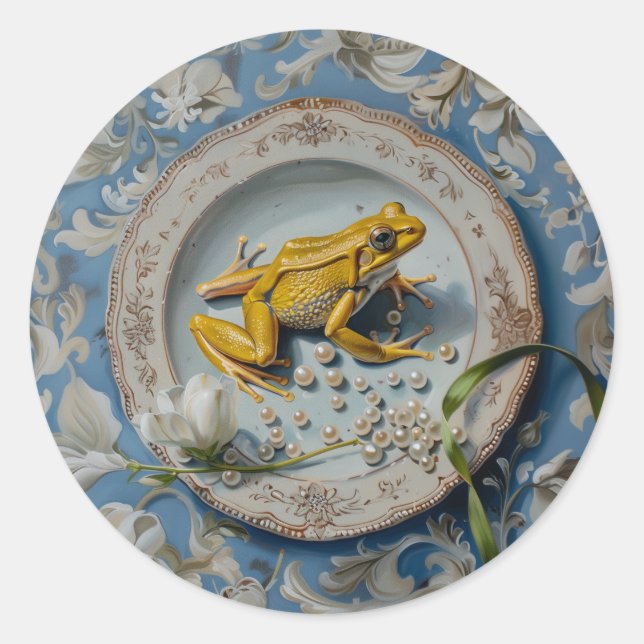 Frog - Round Stickers for Stationery (Front)