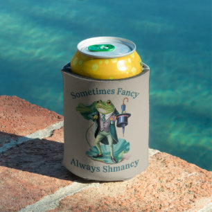 Frog Sarcastic Sometimes Fancy Always Shmancy Can Cooler