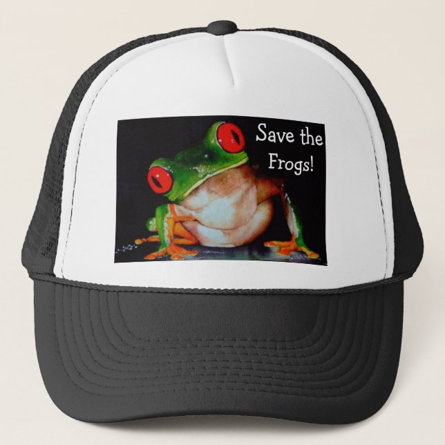 Frog, Save the Frogs! Trucker Hat (Front)