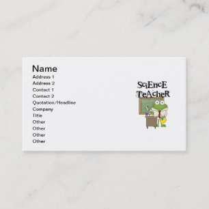 Frog Science Teacher Business Card