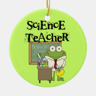 Frog Science Teacher Ceramic Ornament