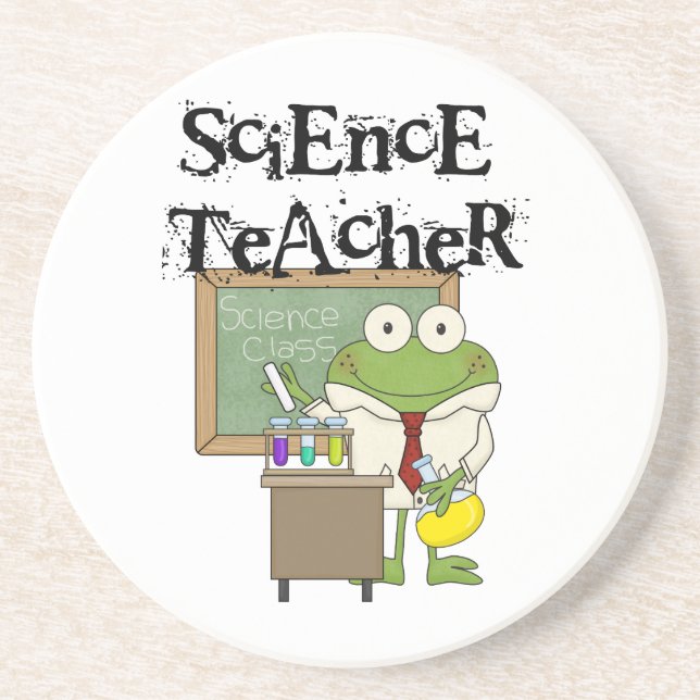 Frog Science Teacher Coaster (Front)