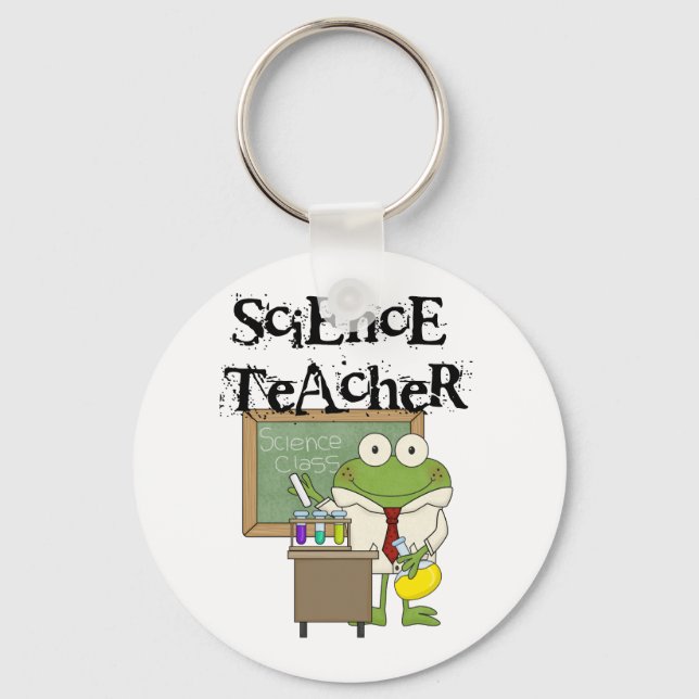 Frog Science Teacher Keychain (Front)