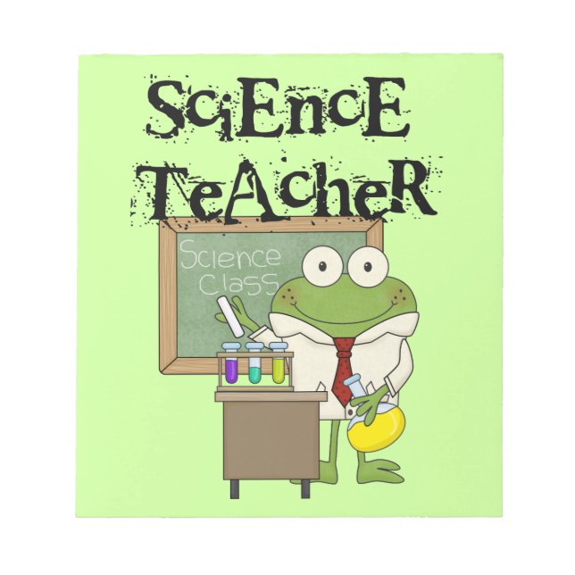 Frog Science Teacher Notepad (Front)