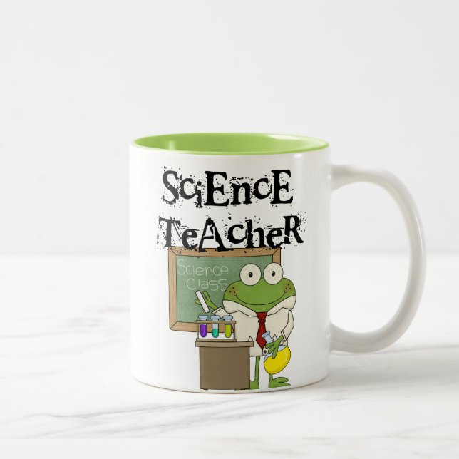 Frog Science Teacher Two-Tone Coffee Mug (Right)