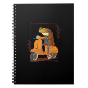 Frog  Scooter Mushroom Goblincore Academia Aesthet Notebook