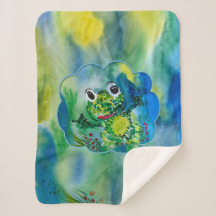 Frog Sherpa Blanket