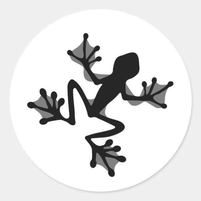 Frog Silhouette Classic Round Sticker (Front)